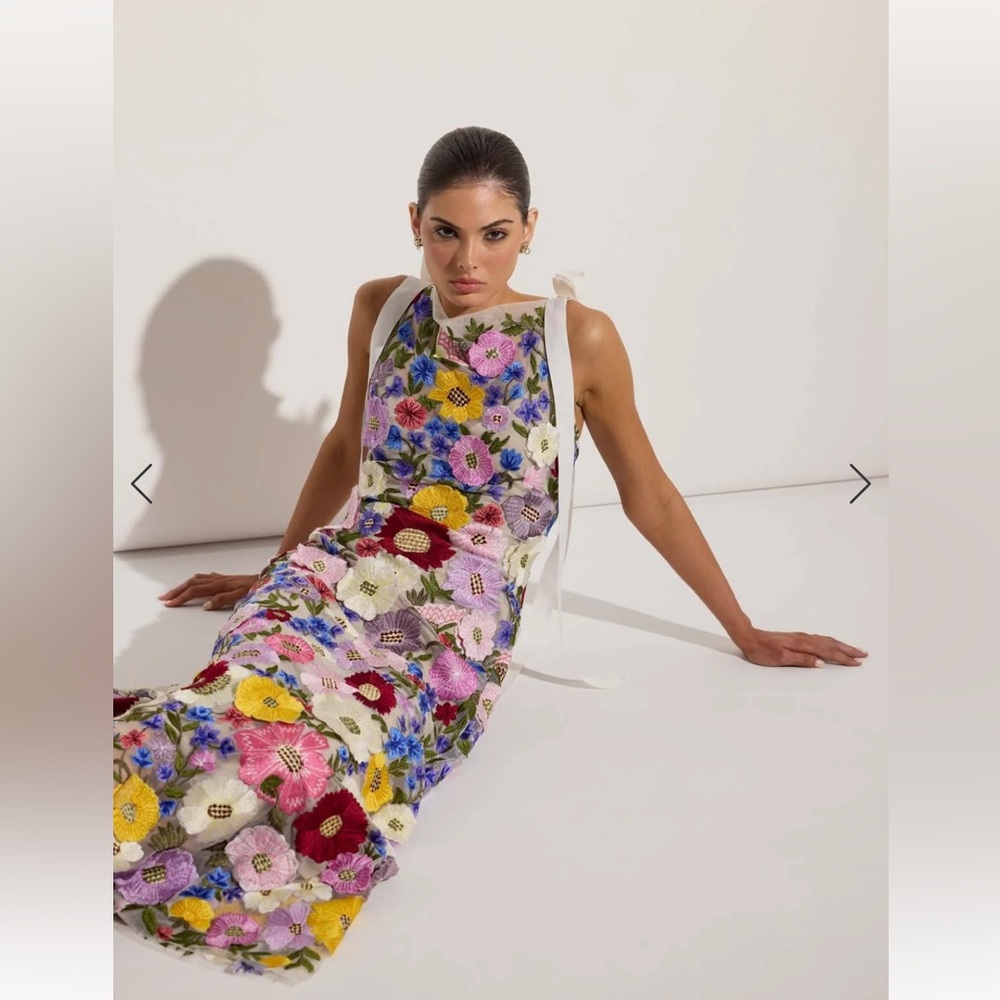 $2,695 NWT Rachel Gilbert Nya Gown in Multi